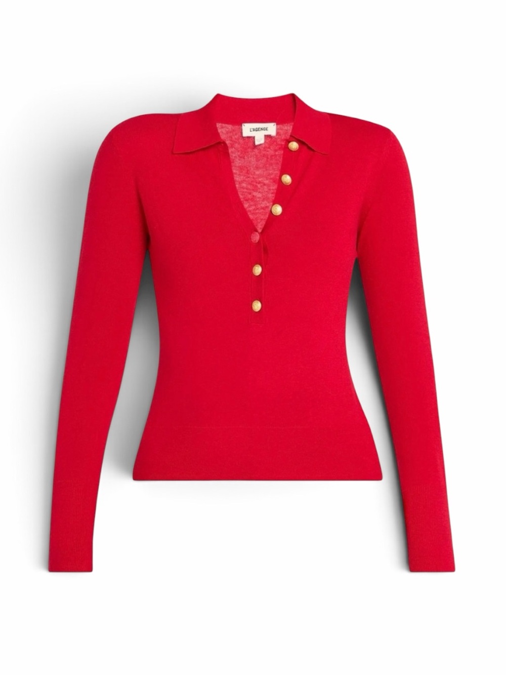Lagence Red Sterling Collared Sweater NWT